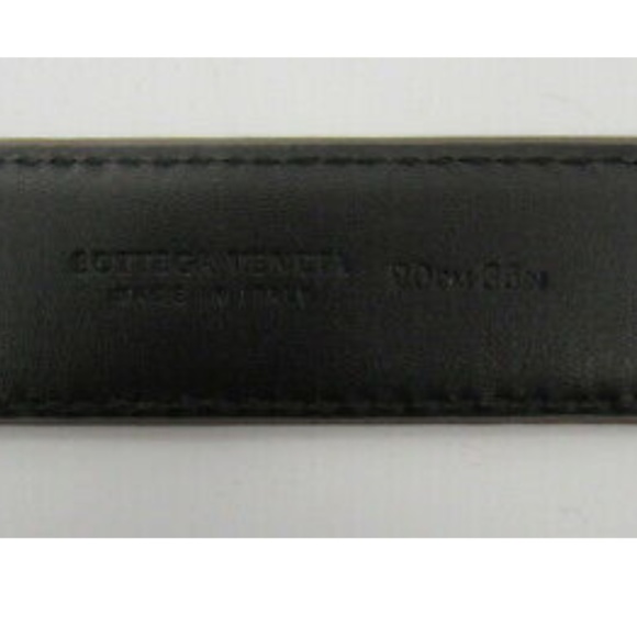 Bottega Veneta Brown Leather Intrecciato Weave Snake Embossed Belt main image 5
